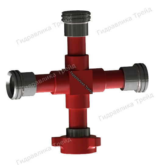 Крестовина с БРС 2 Cn Tr 100x12,7 Резьба-Резьба-Резьба-Гайка
