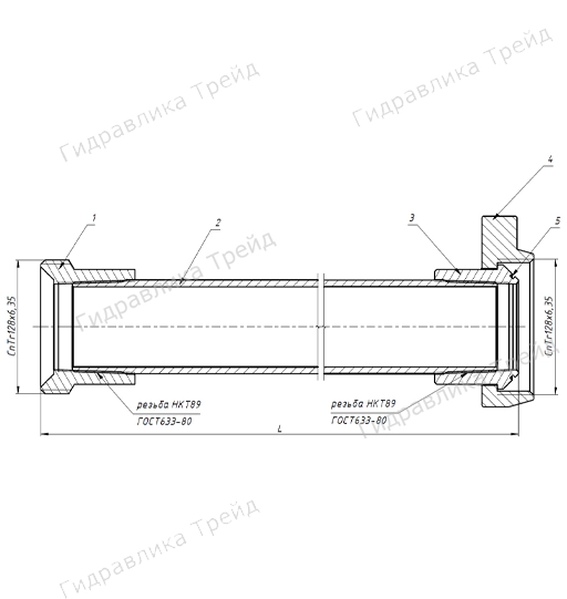 Труба манифольда с БРС 3 НКТ89 WP42 МПа