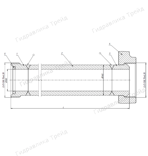 Труба манифольда с БРС 4  НКТ114 WP42 МПа